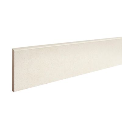Plinthe en carrelage ivoire effet béton L.61,5 x l.8 cm x ép.7,4 mm, Konkrete