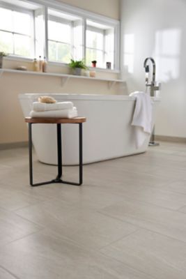 Plinthe en carrelage ivoire effet pierre L.60 x l.8 cm x ép.8 mm, Soft Travertin