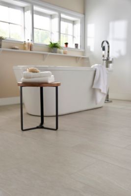Plinthe en carrelage ivoire effet pierre L.60 x l.8 cm x ép.8 mm, Soft Travertin