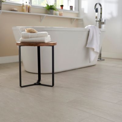 Plinthe en carrelage ivoire effet pierre L.60 x l.8 cm x ép.8 mm, Soft Travertin