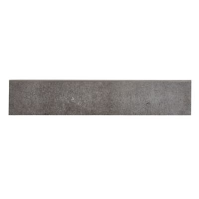 Plinthe en grès porcelainé effet béton anthracite L.40 x l.7 cm x ép.7,4 mm, Konkrete