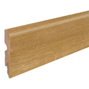 Plinthe en MDF, résistant à l'eau coloris blond GoodHome 220 x 8 cm Décor 145 (vendue à la pièce)