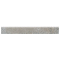 Plinthe grès cérame émaillé effet pierre gris mat 7,5 x 61 cm Volcano La Fenice