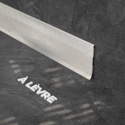 Plinthe à Lèvre PVC - Planche blanchie - 2 m, Lot de 5
