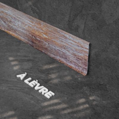 Plinthe à Lèvre PVC - Planche Vieillie - 2 m, Lot de 5