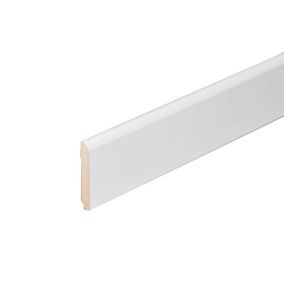 Plinthe MDF 2 m - Blanc - 100 x 10 mm