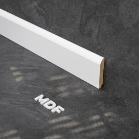 Plinthe MDF 2 m - Blanc - 80 x 14 mm, Lot de 5