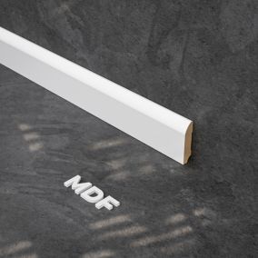 Plinthe MDF 2 m - Blanc - Lot de 5 - 60 x 14 mm