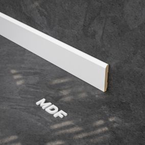 Plinthe MDF 2 m - Blanc - Lot de 5 - 70 x 10 mm