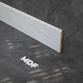 Plinthe MDF 2 m - Chêne Cendré - Lot de 5 - 100 x 10 mm