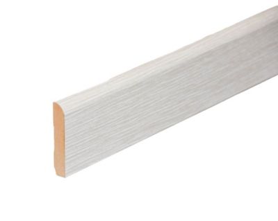 Plinthe MDF 2 m - Pin blanc - 70 x 10 mm, A l'unité