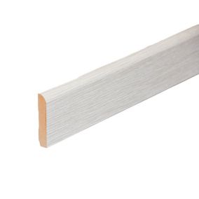 Plinthe MDF 2 m - Pin blanc - 70 x 10 mm