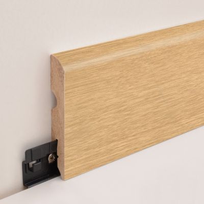 Plinthe MDF arrondie, effet chêne GoodHome, décor 10, H.8 cm x L. 220 cm x ép.13 mm (vendue à la pièce)