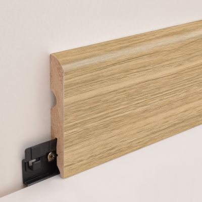 Plinthe MDF arrondie, effet chêne GoodHome, décor 3, H.8 cm x L.220 cm x ép.13 mm (vendue à la pièce)