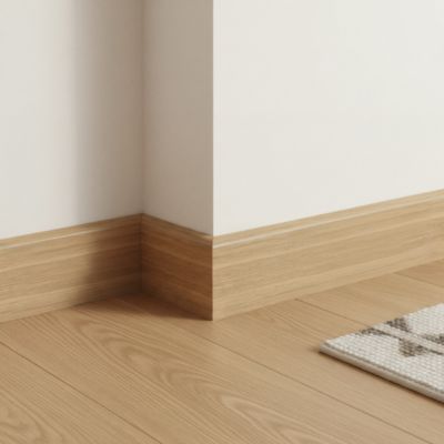 Plinthe MDF arrondie, effet chêne GoodHome, décor 3, H.8 cm x L.220 cm x ép.13 mm (vendue à la pièce)