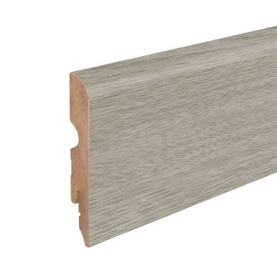Plinthe MDF arrondie, effet chêne grisé GoodHome, décor 7, H.8 cm x L.220 cm x ép.13 mm (vendue à la pièce)