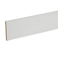 Plinthe MDF blanc 8 x 70 mm L.2,4 m (vendue à la pièce)