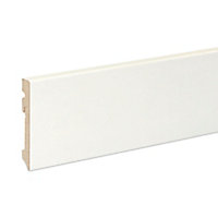 Plinthe MDF Blanc contemporaine GoodHome 220 x 10 cm Décor 10 (vendue à la pièce)