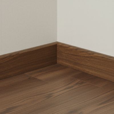 Plinthe MDF, effet chêne brun GoodHome, décor 220, H.8 cm x L. 220 cm x ép.13 mm (vendue à la pièce)