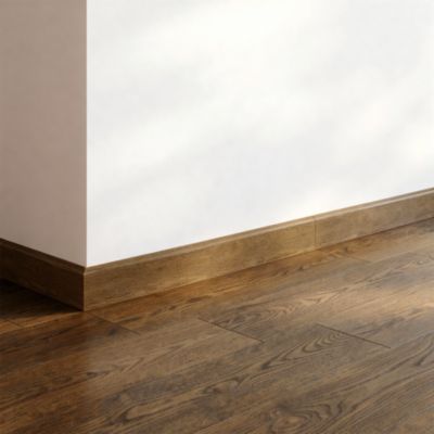 Plinthe MDF, effet chêne brun GoodHome, décor 385, H.8 cm x L.220cm x ép.13 mm, résistant à l'eau (vendue à la pièce)
