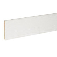 Plinthe MDF effet hêtre blanc 10 x 100 mm L.2,4 m (vendue à la pièce)