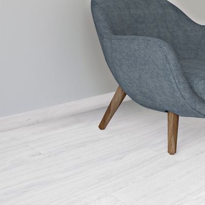 Plinthe Rusticwood effet bois 60 x 8 x 1 cm blanc GoodHome