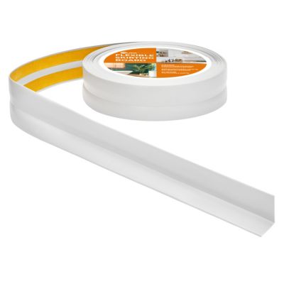 Plinthe souple adhesive PVC 18x18 mm QUEST - flexible, decorative - 10 m, gris clair