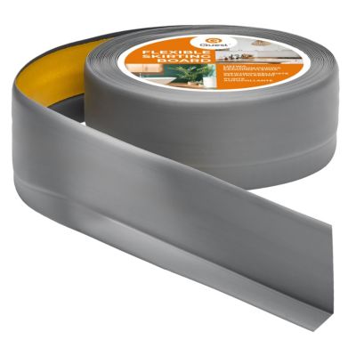 Plinthe souple adhesive PVC 50x20 mm QUEST - flexible, decorative - 5 m, gris