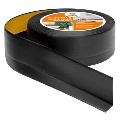 Plinthe souple adhesive PVC 50x20 mm QUEST - flexible, decorative - 5 m, noir