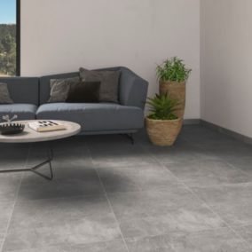 Plinthes carrelage District gris moyen 8x60cm - lot de 5