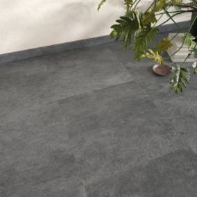 Plinthes carrelage Mitha gris foncé 7x60cm - lot de 2