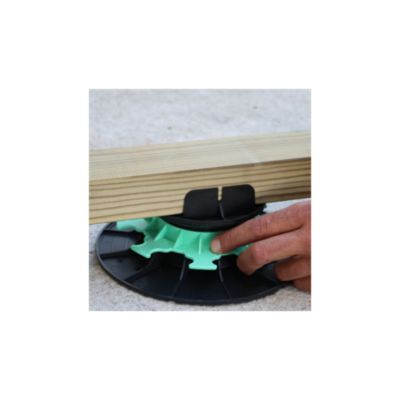 Plot de terrasse réglable pour lambourde 80 à 140 mm - JOUPLAST - Carton de 40 plots