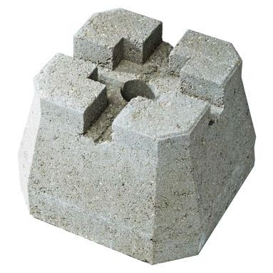 Plot en beton pour dalle de terrasse 28 x 28 x h.20 cm 25kg