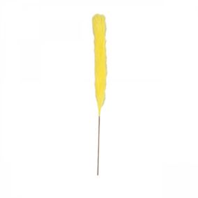 Plumeau artificiel jaune 77cm lot de 4