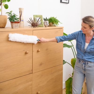 Plumeau microfibre GoodHome blanc L.55cm