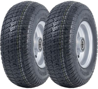 Pneus et jantes pour tondeuse à gazon 13x5.00-6 Wanda P332 - Roulements 25 mm 6205 (lot de 2)