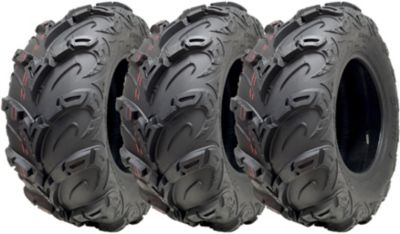 Pneus pour quad 24x10.00-12 OBOR Mudsling sans chambre à air, homologués pour la route, 267 kg (jeu de 3)