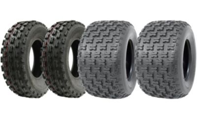 Pneus Slasher pour quad 21x7-10 / 20x10-9 Wanda Race, homologués pour la route (marquage E), lot de 4