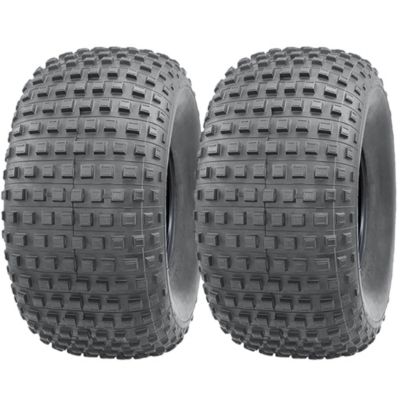 Pneus tout-terrain à crampons 25x12.00-9, 4 plis, pour quad, remorque, John Deere Gator 25 12 9, lot de 2