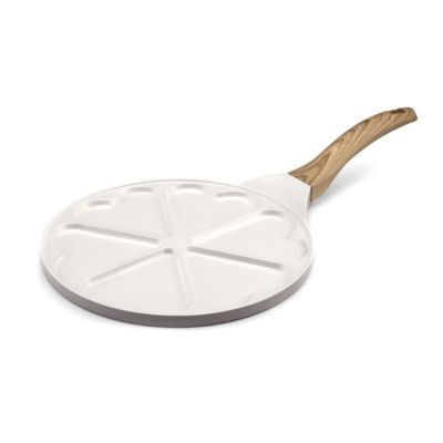 Poêle avec 6 cœurs 25.7 cm avec revêtement en céramique blanc Blanc - Mythic par Cuisinox