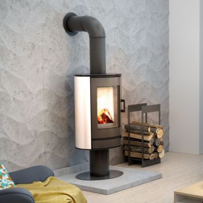 Poêle à bois en acierfaïence corps rotatif AB BLANC GLASS 8 KW Castorama — free download