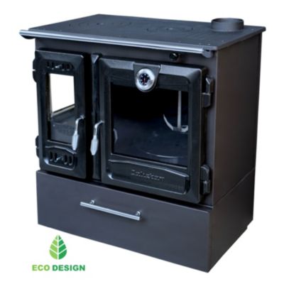 Poêle à bois en fonte CALISKAN 216 3D BOX cuisinière 8.4 kW avec four chauffe 100m² Livraison rapide à domicile