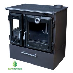 Poêle à bois en fonte CALISKAN 216 3D BOX cuisinière 8.4kW avec four chauffe 100m²