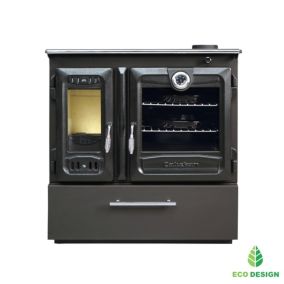 Poêle à bois en fonte CALISKAN 216 BOX cuisinière 8.4kW avec four chauffe 100m²