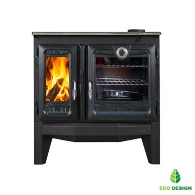 Poêle à bois en fonte CALISKAN 216 cuisinière 8.4 kW avec four chauffe 100m² Livraison rapide à domicile
