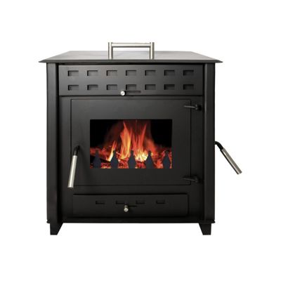 POÊLE À BOIS HUGO 9 BÛCHES 50CM Noir