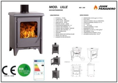 Poêle à bois Juan Panadero LILLE 7,4 kW