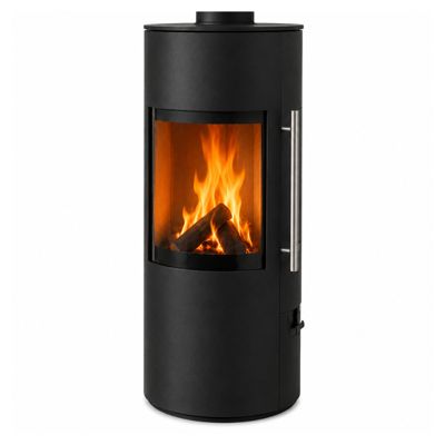 Poêle à bois NIRO 6 kW en acier - Noir
