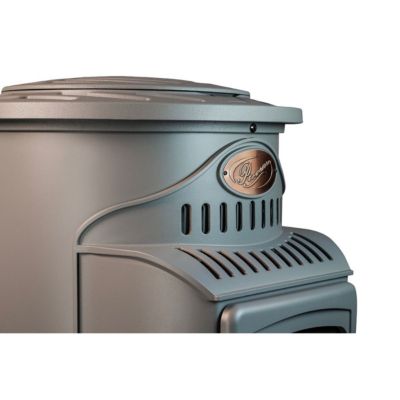 Poêle à gaz Fonte véritable 3.4KW Gris Effet feu de bois Chauffage d'appoint Provence Sahara