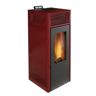 Poêle à Granulés Invicta Nola Rouge 7 Kw | Castorama